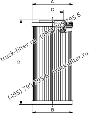 CF-2-140-P25-N-A фильтр гидравлики цилиндрического типа с фильтрацией снаружи