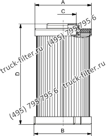 CF-2-90-P25-N-A фильтр гидравлики цилиндрического типа с фильтрацией снаружи