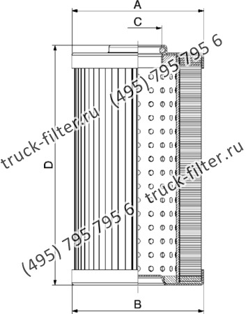 CF-8-034-M10-N-A фильтр гидравлики цилиндрического типа с фильтрацией снаружи