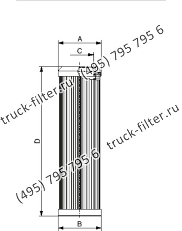 CF-8-127-A03-H-A фильтр гидравлики цилиндрического типа с фильтрацией снаружи