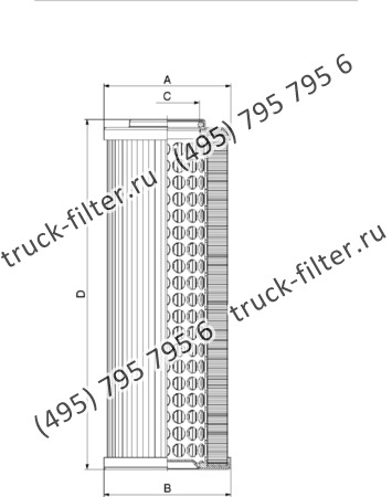 CF-820-1-A06-N-V фильтр гидравлики цилиндрического типа с фильтрацией снаружи