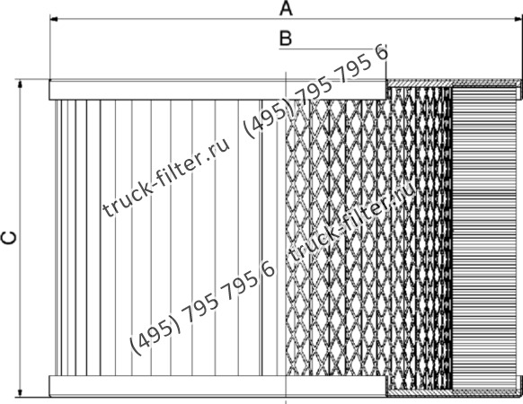CA-2182 фильтр очистки воздуха
