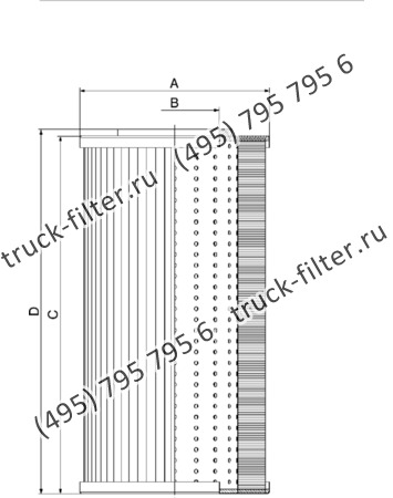 CF-001-6-0013 фильтр гидравлики цилиндрического типа с фильтрацией снаружи
