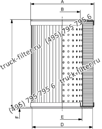 CF-001-6-0015 фильтр гидравлики цилиндрического типа с фильтрацией снаружи