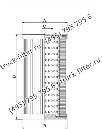 CF-001-6-0041 фильтр гидравлики цилиндрического типа с фильтрацией снаружи