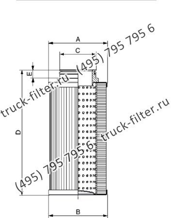 CF-001-6-0047 фильтр гидравлики цилиндрического типа с фильтрацией снаружи