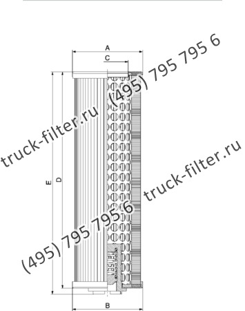 CF-001-6-0075 фильтр гидравлики цилиндрического типа с фильтрацией снаружи