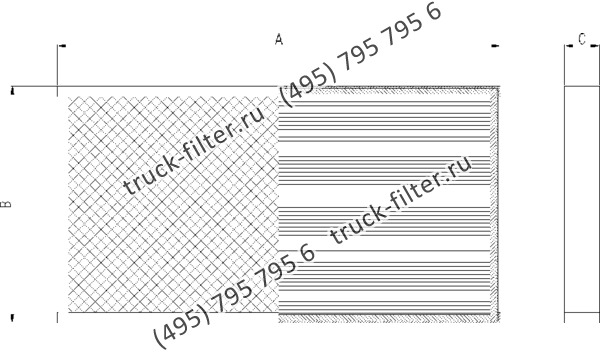 CF-001-6-0088 фильтр гидравлики цилиндрического типа с фильтрацией снаружи