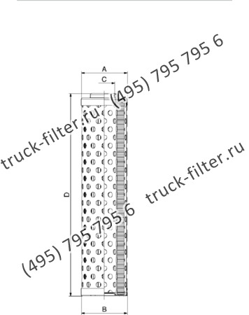CF-001-6-0096 фильтр гидравлики цилиндрического типа с фильтрацией снаружи
