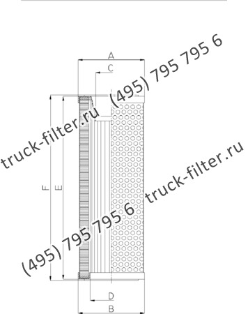 CF-001-6-0139 фильтр гидравлики цилиндрического типа с фильтрацией снаружи