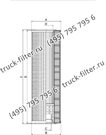 CF-001-6-0145 фильтр гидравлики цилиндрического типа с фильтрацией снаружи