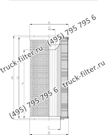 CF-001-6-0147 фильтр гидравлики цилиндрического типа с фильтрацией снаружи