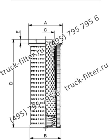 CF-001-6-0241 фильтр гидравлики цилиндрического типа с фильтрацией снаружи