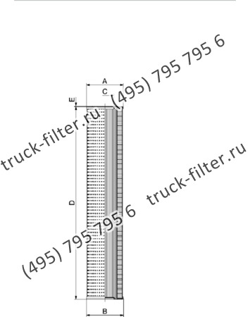 CF-001-6-0259 фильтр гидравлики цилиндрического типа с фильтрацией снаружи