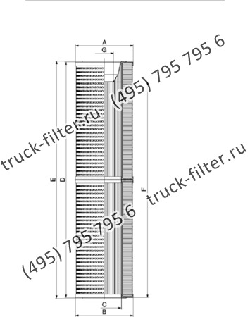 CF-001-6-0265 фильтр гидравлики цилиндрического типа с фильтрацией снаружи
