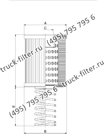 CF-001-6-0289 фильтр гидравлики цилиндрического типа с фильтрацией снаружи