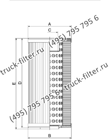 CF-001-6-0290 фильтр гидравлики цилиндрического типа с фильтрацией снаружи