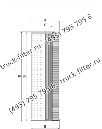 CF-001-6-0315 фильтр гидравлики цилиндрического типа с фильтрацией снаружи