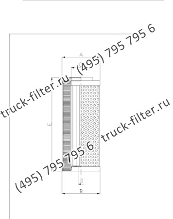 CF-001-6-0325 фильтр гидравлики цилиндрического типа с фильтрацией снаружи