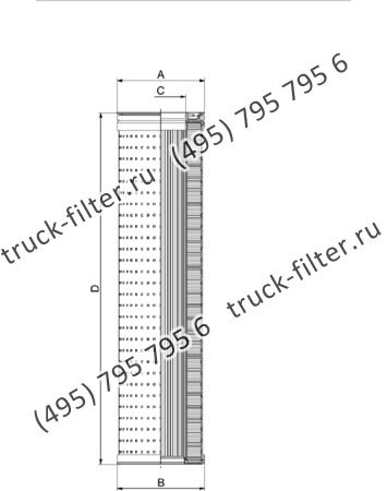 CF-001-6-0383 фильтр гидравлики цилиндрического типа с фильтрацией снаружи