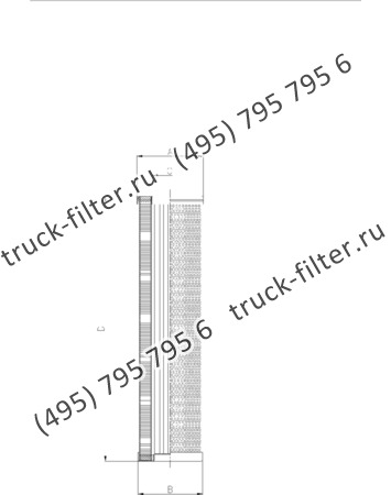 CF-001-6-0430 фильтр гидравлики цилиндрического типа с фильтрацией снаружи