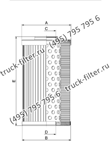 CF-001-6-0533 фильтр гидравлики цилиндрического типа с фильтрацией снаружи