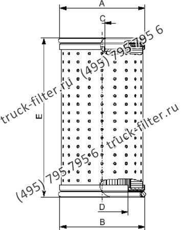 CF-001-6-0537 фильтр гидравлики цилиндрического типа с фильтрацией снаружи