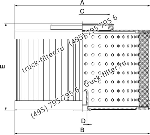 CF-001-8-0333 фильтр гидравлики цилиндрического типа с фильтрацией снаружи