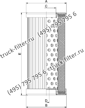 CF-001-8-0424 фильтр гидравлики цилиндрического типа с фильтрацией снаружи