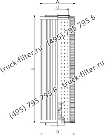 CF-01-E-1201-B-M2000-N-A фильтр гидравлики цилиндрического типа с фильтрацией снаружи