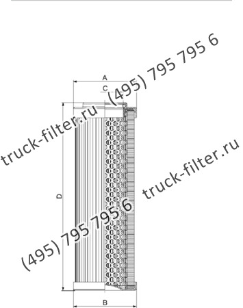CF-01-E-170-A16-N-A фильтр гидравлики цилиндрического типа с фильтрацией снаружи