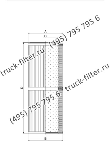 CF-01-E-2001-B-A06-N-A фильтр гидравлики цилиндрического типа с фильтрацией снаружи