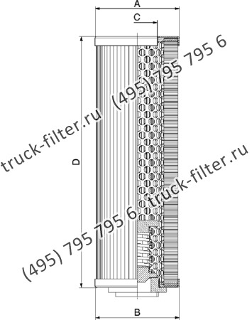 CF-01-E-210-B-P25-N-A фильтр гидравлики цилиндрического типа с фильтрацией снаружи