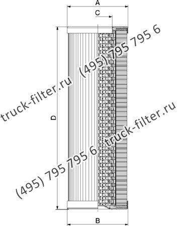 CF-01-E-210-S-M60-N-A фильтр гидравлики цилиндрического типа с фильтрацией снаружи
