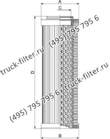 CF-01-E-240-M40-N-A фильтр гидравлики цилиндрического типа с фильтрацией снаружи
