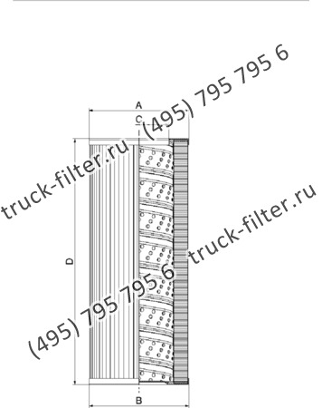 CF-01-E-330-S-A06-N-A фильтр гидравлики цилиндрического типа с фильтрацией снаружи