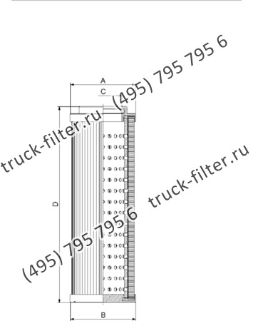 CF-01-E-360-A16-H-A фильтр гидравлики цилиндрического типа с фильтрацией снаружи