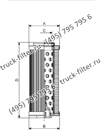 CF-01-E-41-B-A06-N-A фильтр гидравлики цилиндрического типа с фильтрацией снаружи