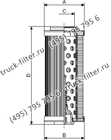 CF-01-E-41-B-P10-N-A фильтр гидравлики цилиндрического типа с фильтрацией снаружи