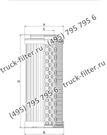 CF-01-E-60-A25-N-A фильтр гидравлики цилиндрического типа с фильтрацией снаружи