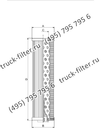 CF-01-E-70-B-A03-N-A фильтр гидравлики цилиндрического типа с фильтрацией снаружи