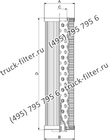 CF-01-E-70-B-M250-N-A фильтр гидравлики цилиндрического типа с фильтрацией снаружи