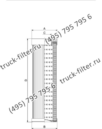 CF-01-N-100-S-A16-N-A фильтр гидравлики цилиндрического типа с фильтрацией снаружи