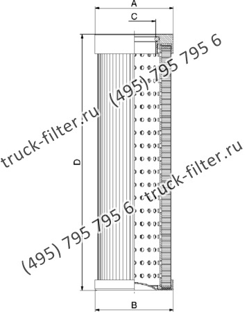 CF-01-N-100-S-M500-N-V фильтр гидравлики цилиндрического типа с фильтрацией снаружи