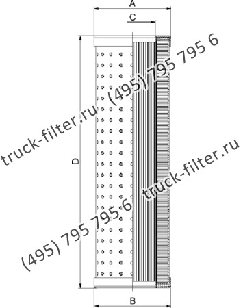 CF-01-TS-310-B-M25-N-A фильтр гидравлики цилиндрического типа с фильтрацией снаружи