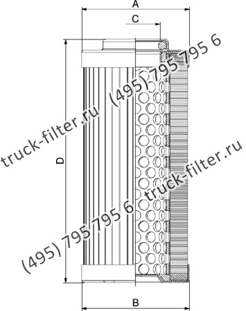 CF-025-4-0206 фильтр гидравлики цилиндрического типа с фильтрацией снаружи