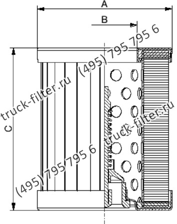 CF-025-4-0504 фильтр гидравлики цилиндрического типа с фильтрацией снаружи