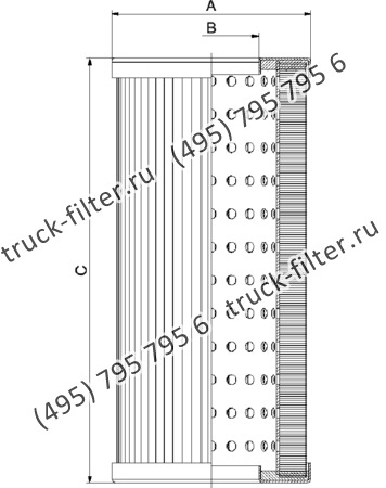 CF-025-4-0708 фильтр гидравлики цилиндрического типа с фильтрацией снаружи
