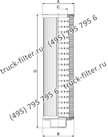 CF-025-4-0803 фильтр гидравлики цилиндрического типа с фильтрацией снаружи