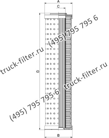 CF-025-4-0902 фильтр гидравлики цилиндрического типа с фильтрацией снаружи
